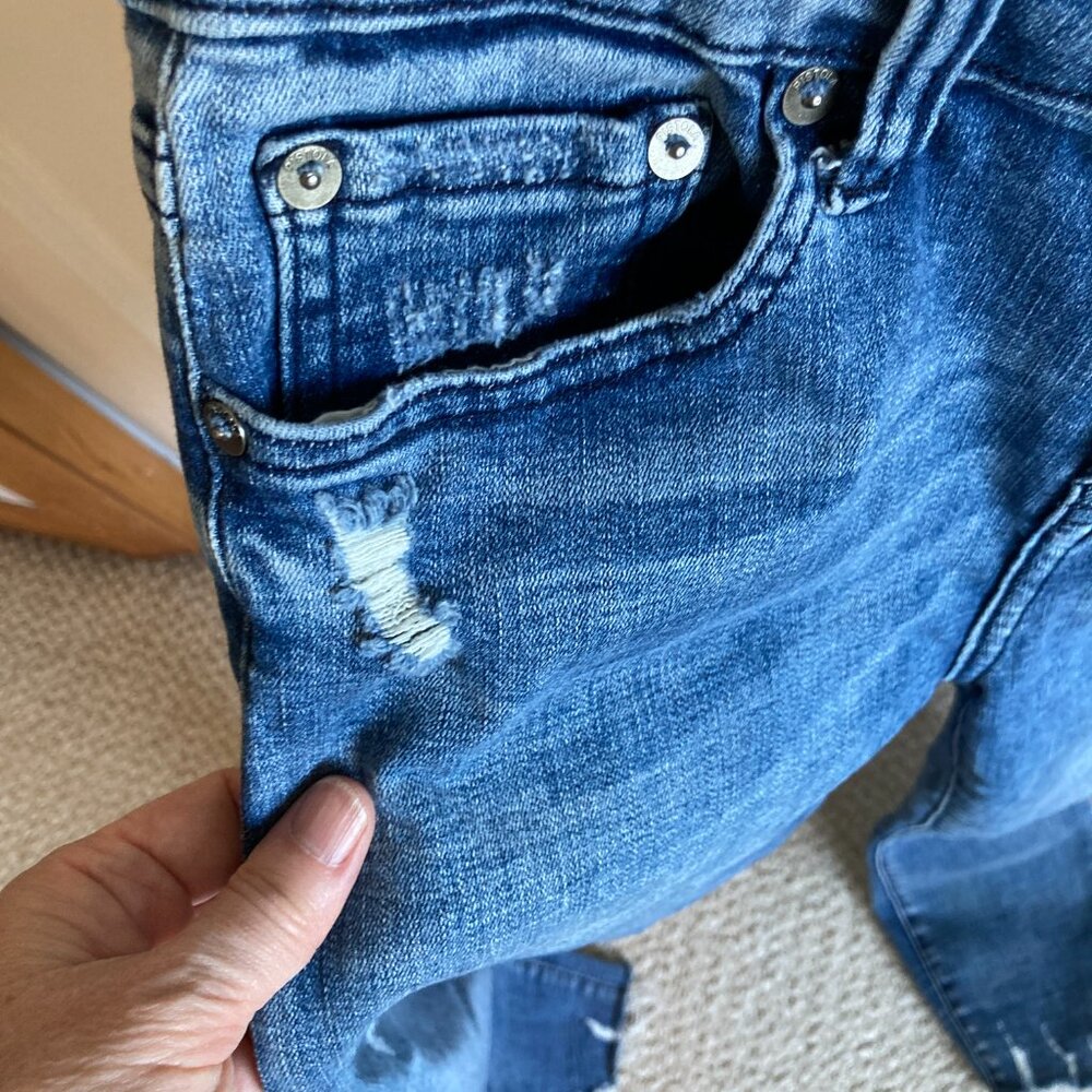 Pistola Jeans Womens Size 28 Blue Skinny Ankle Distressed Mid Rise Pants Denim - Picture 7 of 8